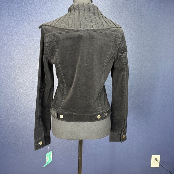NWT Halogen Corduroy Jacket with Sweater Collar, Black, Size Small - Picture 4 of 8